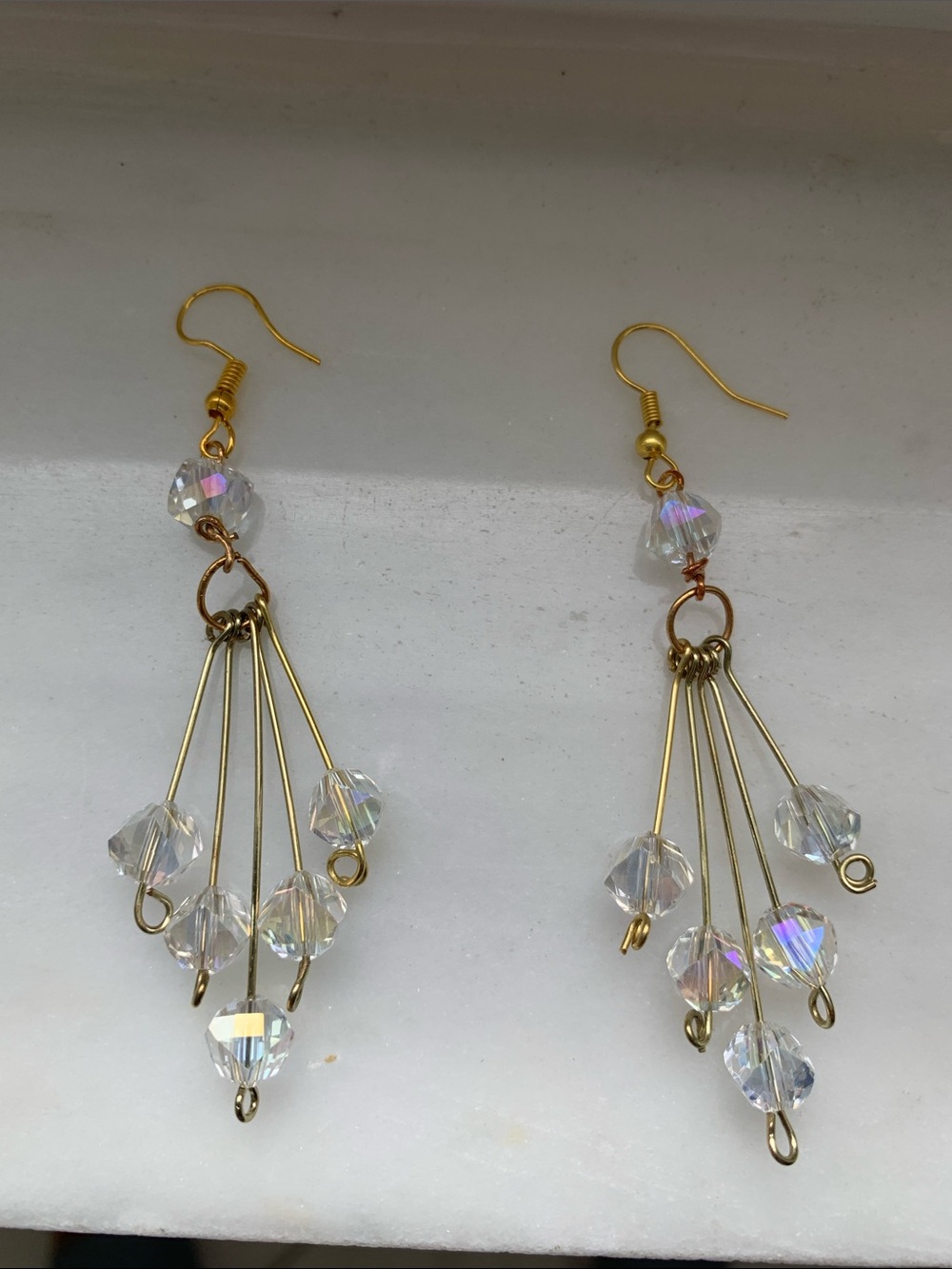 Aurora Crystal Drop Earrings chandelier Elegant unique
